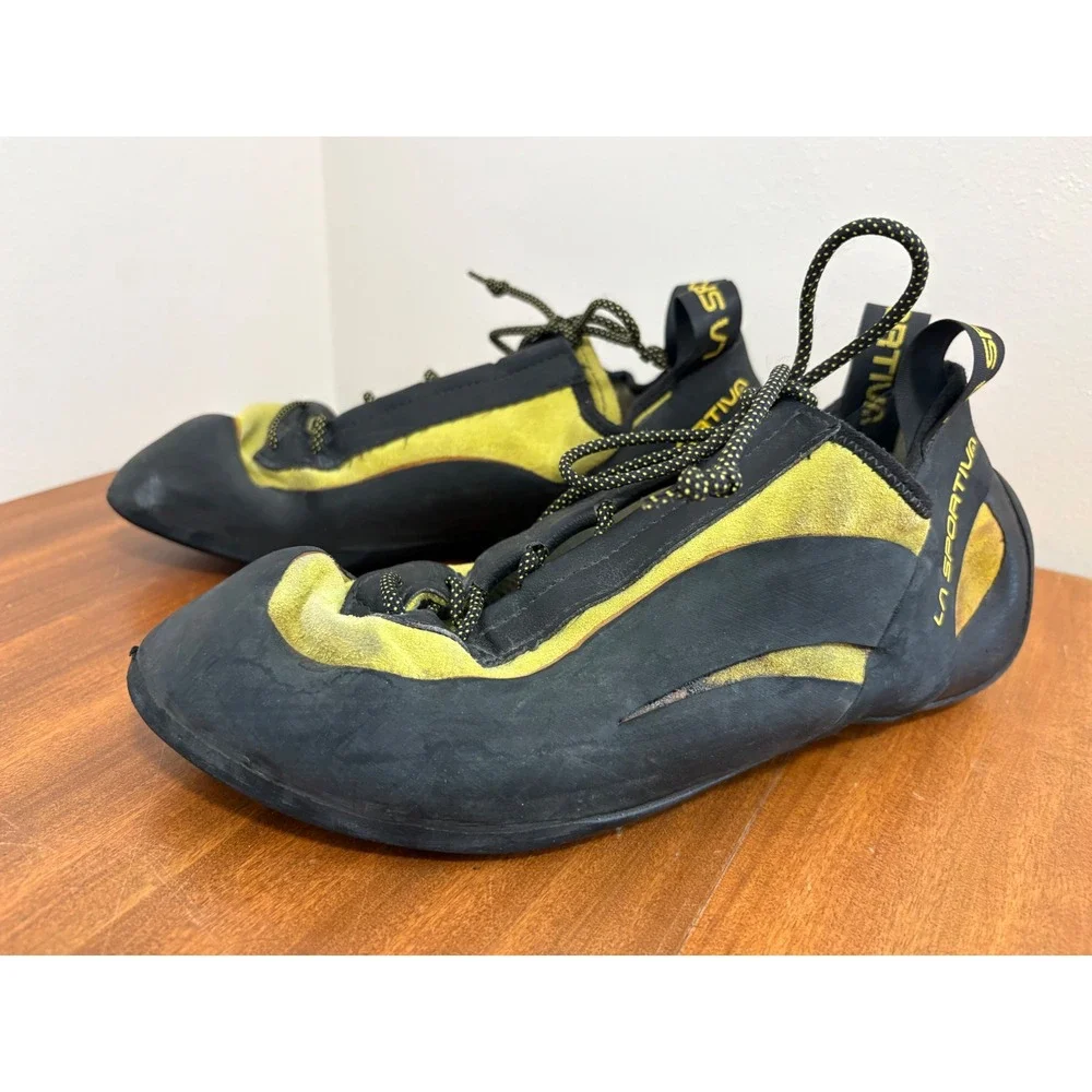 La Sportiva Miura Lace Climbing Shoes EU 46 US Men 12.5 Yellow Black Vibram